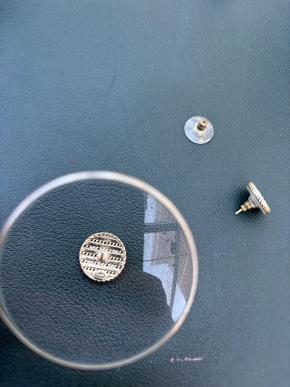 Chanel Metal Chain Disc Earrings 7mm 5