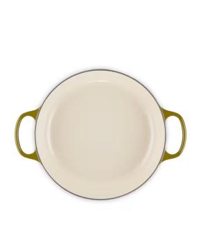 Shallow 30cm Cast Iron Casserole Dish Olive 5
