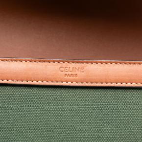 Celine Green Teen Canvas and Calfskin Triomphe Crossbody 6