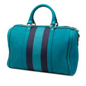 Gucci Turquoise Nubuck Web Joy Satchel 2