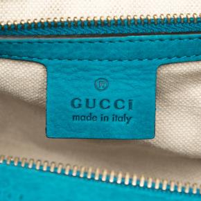 Gucci Turquoise Nubuck Web Joy Satchel 5
