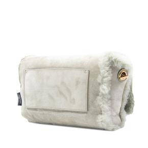 Saint Laurent Grey Medium Shearling Monogram Kate Reversible Shoulder Bag 2