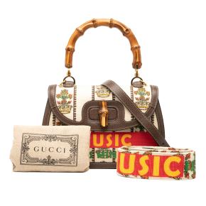 Gucci 100th Anniversary Medium Canvas 1947 Bamboo Top Handle Bag 7