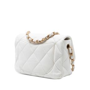 Chanel White Small Quilted Lambskin  Coco Love Flap 2