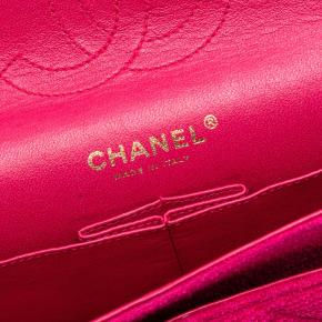 Chanel Pink Medium Classic Jersey Double Flap 6