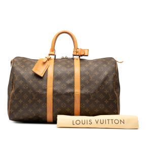 LouisVuitton Coated Canvas Monogram Keepall 45 9