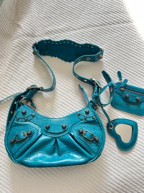 Balenciaga Blue Le Cagole Mock Croc XS  bag 2