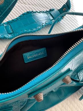 Balenciaga Blue Le Cagole Mock Croc XS  bag 5