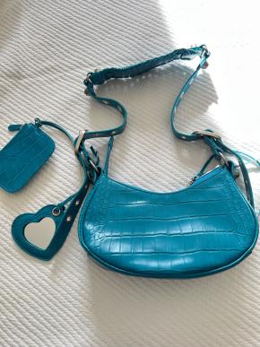 Balenciaga Blue Le Cagole Mock Croc XS  bag 7