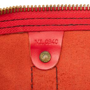 Louis Vuitton Red Epi Keepall 45 6