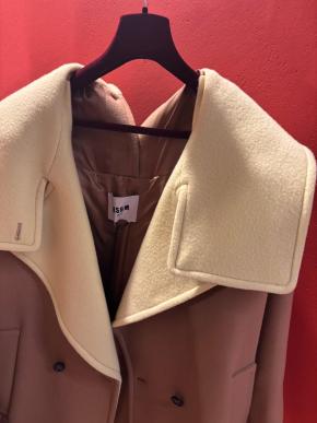 MSGM Camel Double Breasted Coat 5