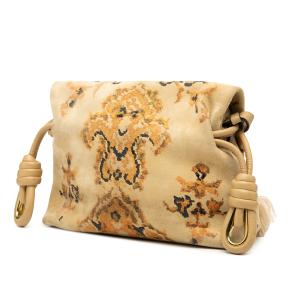 Loewe Beige Suede Tapestry Flamenco Knot Crossbody 2