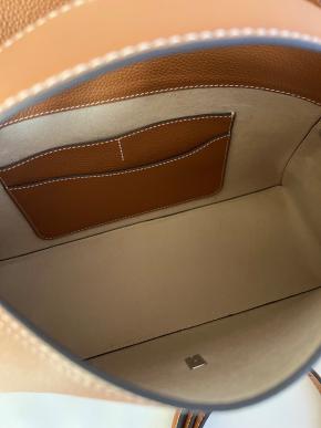 Totême T-Lock Tan Grained Leather Bag 2