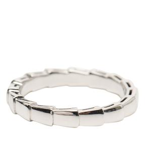 Bvlgari 18K White Gold Serpenti Viper Ring 9.25 2