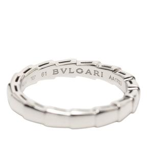 Bvlgari 18K White Gold Serpenti Viper Ring 9.25 4