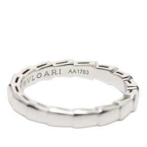 Bvlgari 18K White Gold Serpenti Viper Ring 9.25 5