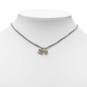 Chanel  Rhinestone and Silver Heart Pendant Necklace 5