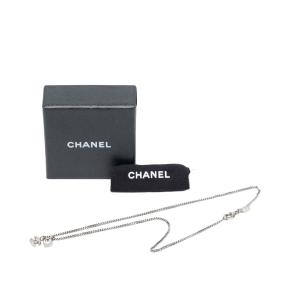 Chanel  Rhinestone and Silver Heart Pendant Necklace 7