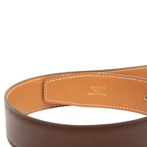 Hermes Brown Epsom and Box Calf Constance H Reversible Belt 80 6