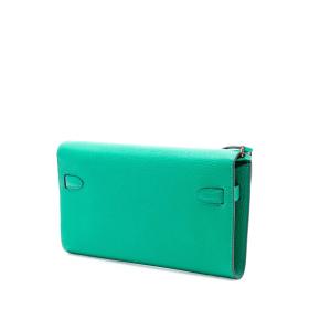 Hermes Menthe Chevre Mysore Kelly To Go Wallet 2