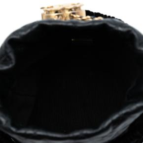 Chanel Black Braided Velvet Goatskin Drawstring Bucket 4