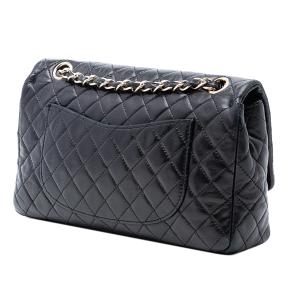 Chanel Black Medium Classic Lambskin Valentines Heart Charms Single Flap 2