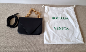 Bottega Veneta Black Leather Mount Cross Body Bag 10