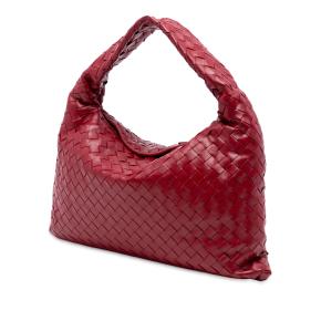 Bottega Veneta Red Small Calfskin Intrecciato Hop Hobo 2