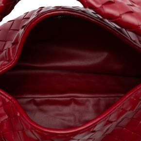 Bottega Veneta Red Small Calfskin Intrecciato Hop Hobo 4