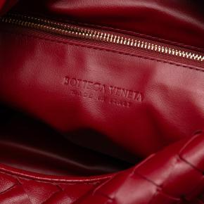 Bottega Veneta Red Small Calfskin Intrecciato Hop Hobo 5