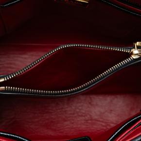 Prada Black Saffiano Vernice Promenade Dome Satchel 4