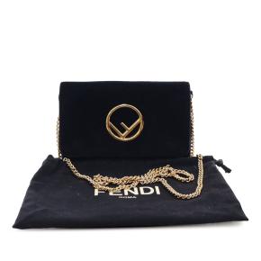 Fendi Black Velvet F is Fendi Kan I Wallet on Chain 14