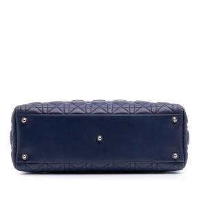 Dior Navy Large Lambskin Cannage Lady Dior 4