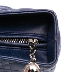 Dior Navy Large Lambskin Cannage Lady Dior 8
