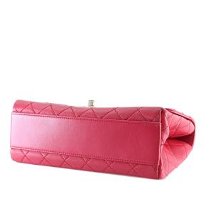 Chanel Red Medium Quilted Lambskin La Parisienne Flap 5