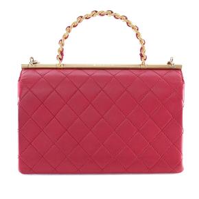 Chanel Red Medium Quilted Lambskin La Parisienne Flap 7