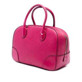 Gucci Pink Diamante Bright Leather Satchel 2