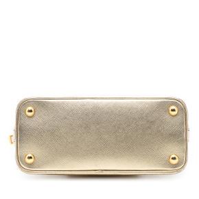 Prada Gold Small Saffiano Lux Promenade Satchel 3