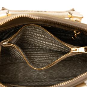 Prada Gold Small Saffiano Lux Promenade Satchel 4