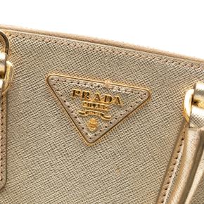 Prada Gold Small Saffiano Lux Promenade Satchel 5