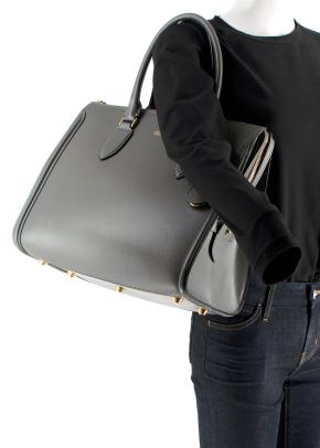 Alexander McQueen Grey Leather Heroine Bag 16