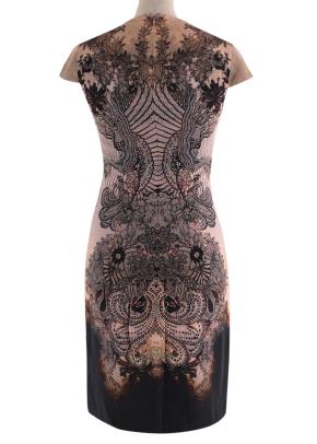 Alexander McQueen MCQ black lace-effect botanical print dress 4