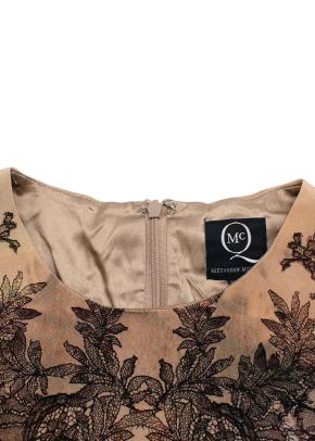 Alexander McQueen MCQ black lace-effect botanical print dress 2