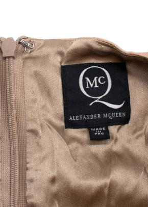 Alexander McQueen MCQ black lace-effect botanical print dress 3