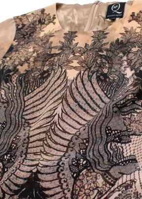 Alexander McQueen MCQ black lace-effect botanical print dress 9