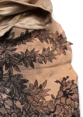 Alexander McQueen MCQ black lace-effect botanical print dress 7