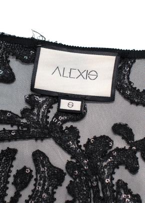 Alexis Embellished Black Maxi Dress 8