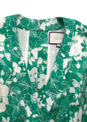 Alexis Green Floral Midi Dress 6