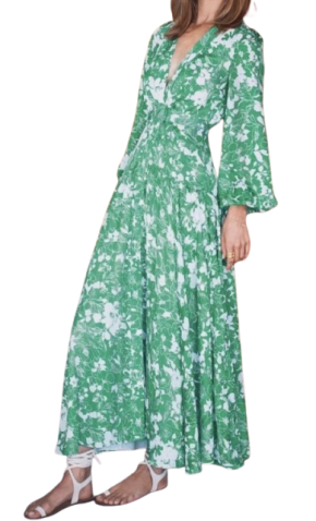 Alexis Green Floral Midi Dress 2