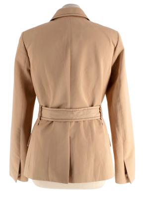 Alexis Beige Double-Breasted Belted Blazer Jacket 4